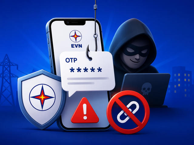 [INFOGRAPHIC] EVN cảnh báo thủ đoạn lừa đảo mới bằng tin nhắn OTP giả mạo