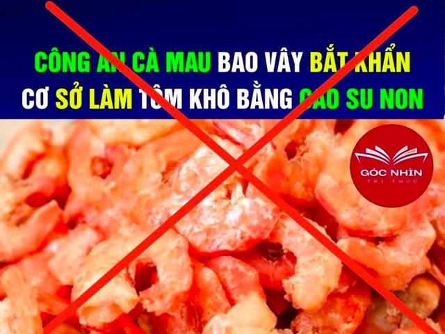 Cà Mau bác tin đồn tôm khô làm từ cao su non, khẩn trương xác minh, xử lý người tung tin sai