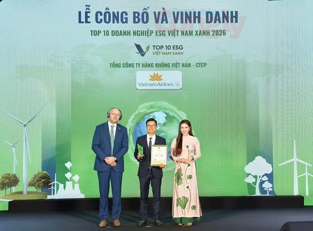 Vietnam Airlines hai năm liên tiếp vào Top 10 doanh nghiệp ESG Việt Nam xanh