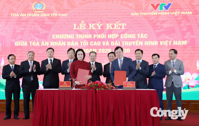 TANDTC và VTV ký kết chương trình phối hợp công tác giai đoạn 2026-2030