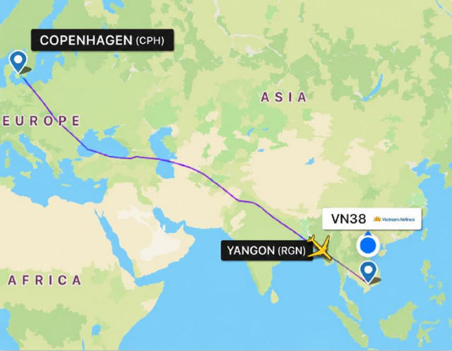 Em bé chào đời trên chuyến bay VN38, máy bay chuyển hướng xuống Myanmar