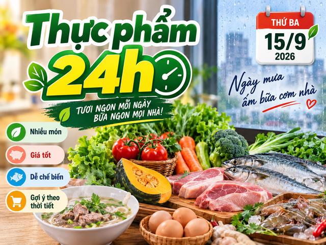 Thực phẩm 24h ngày 15/9: Mưa nhiều, món ấm nóng lên ngôi