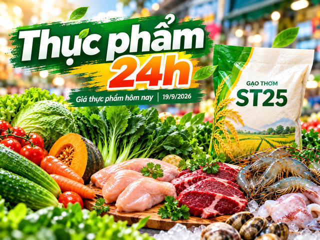 Thực phẩm 24h 19/9: Rau củ từ 13.500 đồng, gạo ST25 giảm giá