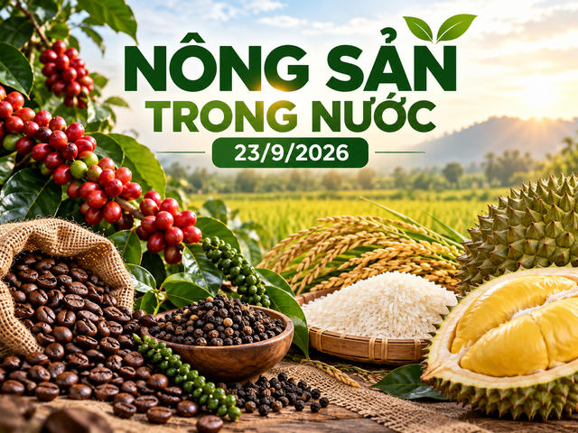 Nông sản trong nước 23/9: Cà phê giảm sâu, hồ tiêu mất tới 1.000 đồng/kg Nông sản trong nước 23/9: Cà phê giảm sâu, hồ tiêu mất tới 1.000 đồng/kg