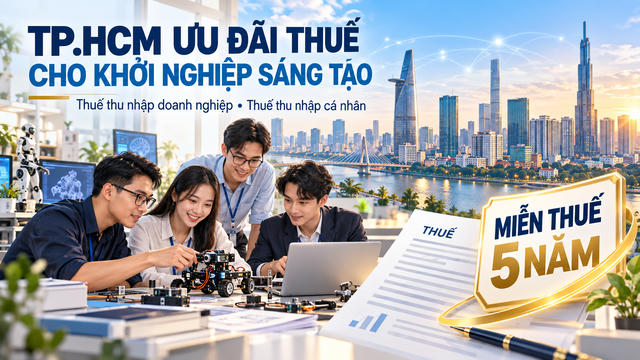 TP.HCM miễn thuế 5 năm cho khởi nghiệp sáng tạo