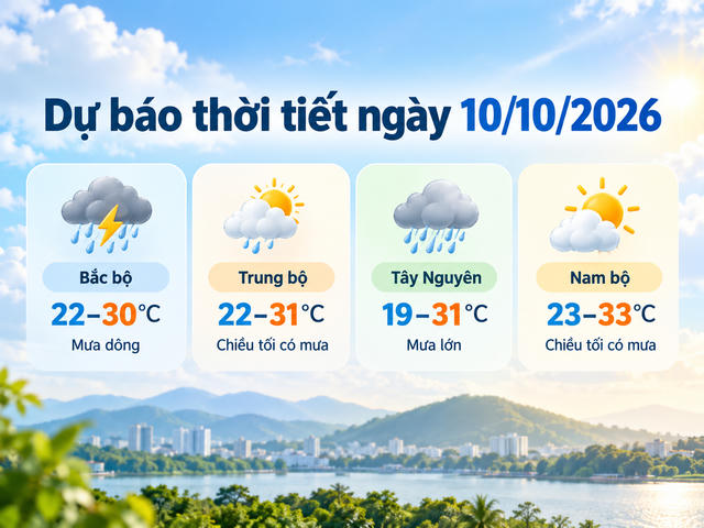 Thời tiết hôm nay 10/10: Trung bộ mưa lớn, có nơi trên 200mm Thời tiết hôm nay 10/10: Trung bộ mưa lớn, có nơi trên 200mm