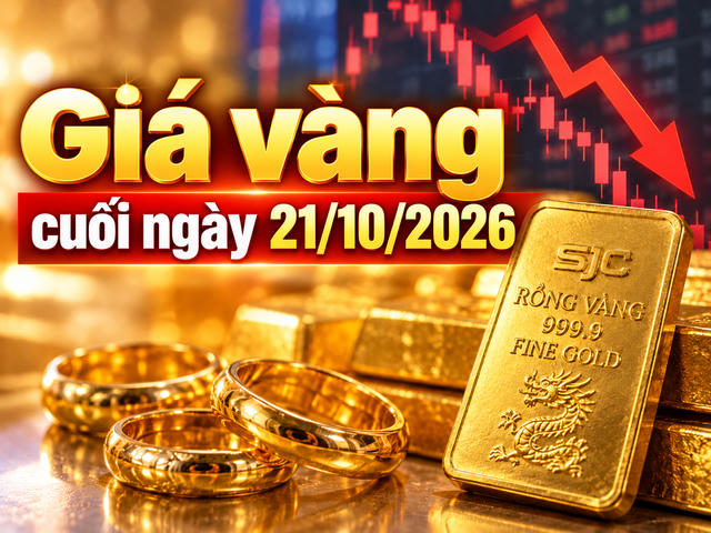 Giá vàng cuối ngày 21/10: SJC mất 1,3 triệu đồng sau 3 phiên giảm