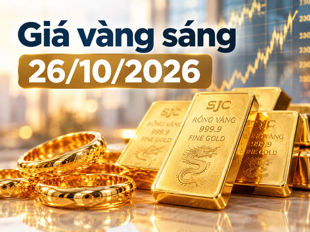 Giá vàng sáng 26/10: SJC giữ mức 141,7 triệu đồng, DOJI bán ra 142 triệu đồng/lượng Giá vàng sáng 26/10: SJC giữ mức 141,7 triệu đồng, DOJI bán ra 142 triệu đồng/lượng