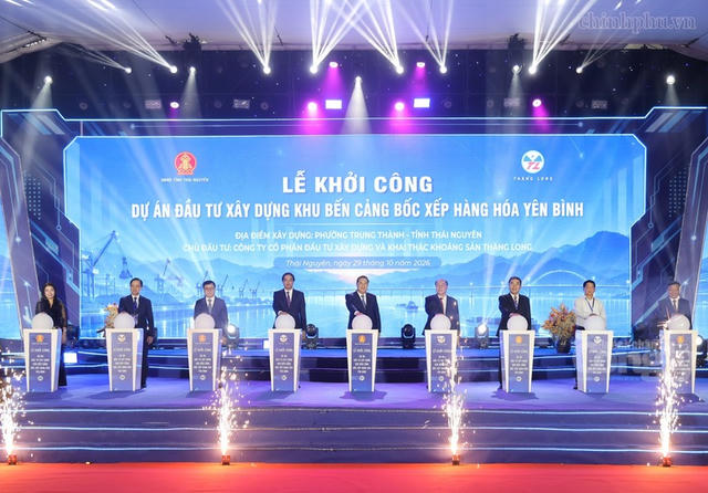 Thái Nguyên khởi công cảng Yên Bình, vốn đầu tư 435 tỷ đồng